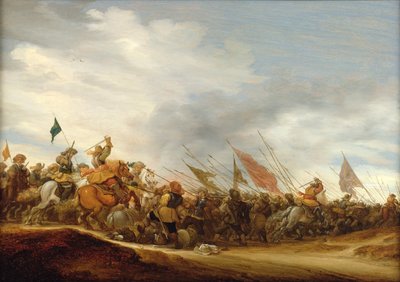 A Battle Scene, 1653 by Salomon van Ruisdael or Ruysdael